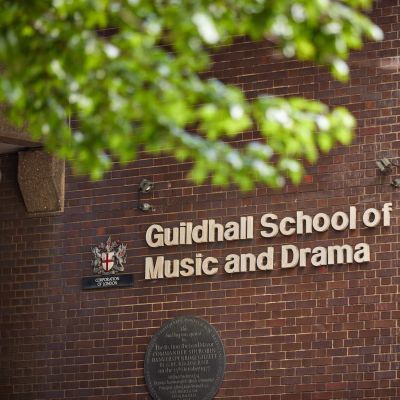 Guildhall School sign on Silk Street